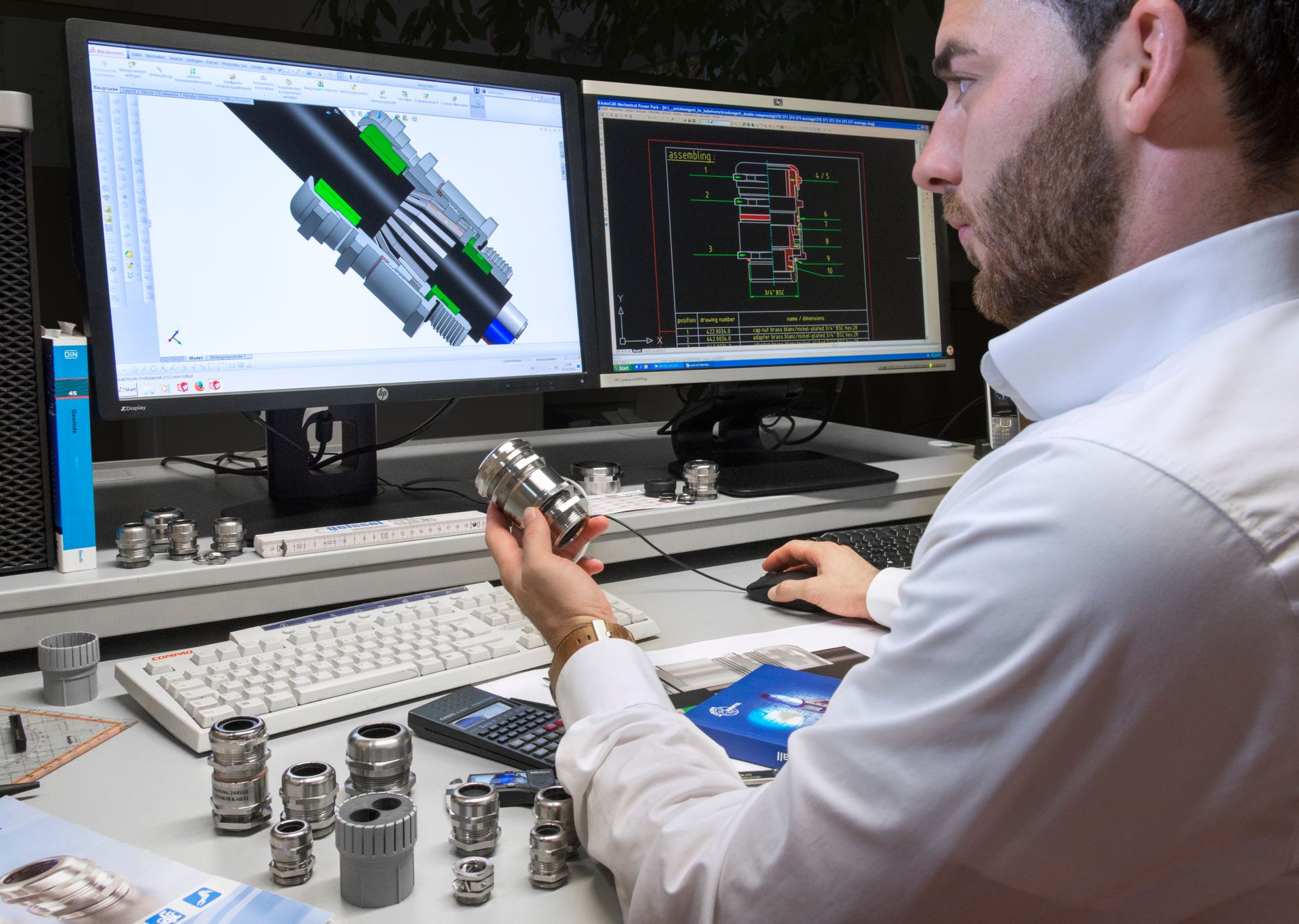 Complex, optical quality control of long turned parts